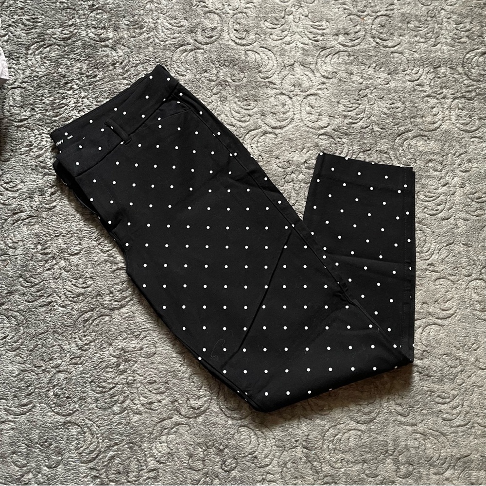 Old Navy Pixie Black and White Polka Dot Pants 10